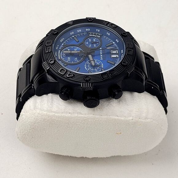 Invicta Signature Collection Chronograph Black & Blue Men's Watch NIB MSRP $675 - Picture 3 of 8